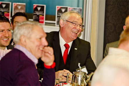 JIM LEISHMAN IN THE AUDIENCE AT 1885 CLUB LAUNCH