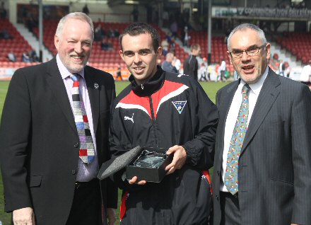 2009-10 Centenary Club Young Player of the Year - Nick Phinn with John Swift and Pete Campbell