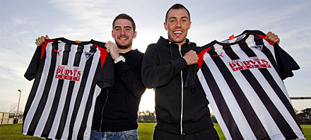 Kyle Hutton and Jordan McMillan at Dunfermlin?e Athletic FC news conference?.At Pitreavie- Dunfermlin?e Academy of Sport, Dunfermlin?e. Picture, Craig Brown .Thursday 2nd February