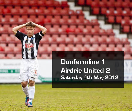 Dunfermlin?e Athletic v Airdrie Irn Bru First Division East End Park 04 May 2013; Josh Falkingham at the final whistle (c) Craig Brown 