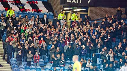 Pars fans at Ibrox