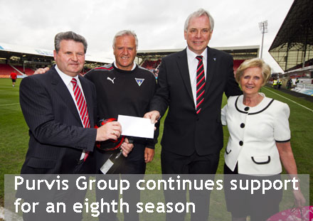 Jim Jefferies and John Yorkston delighted to accept sponsorship from the Purvis Group.