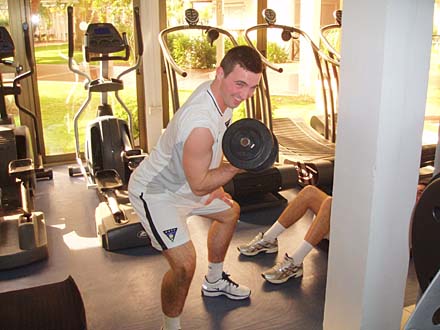 Ryan Goodfellow in Cyprus gym